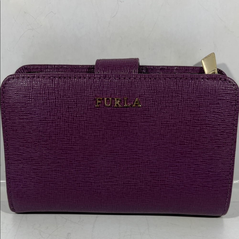 Furla Textured Purple Wallet